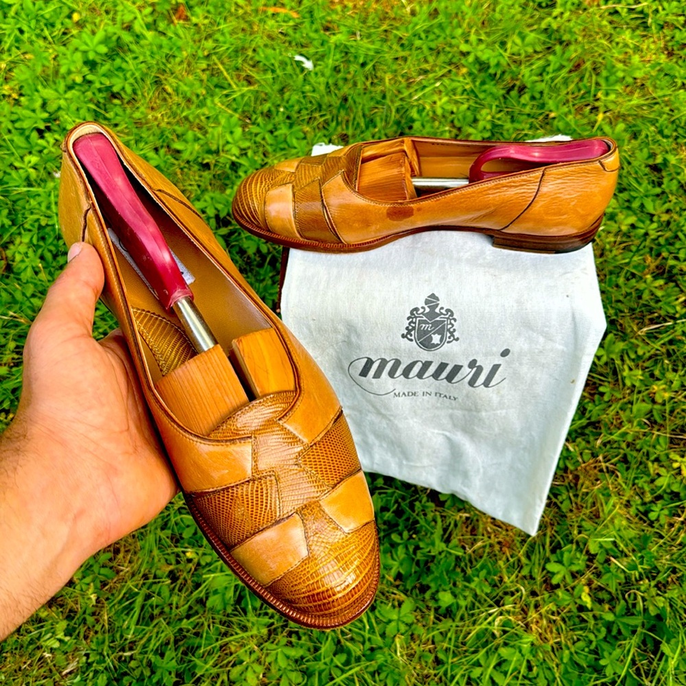 MAURI Men’s Genuine Alligator Leather Oxfords Size 9 M. Made in Italy.